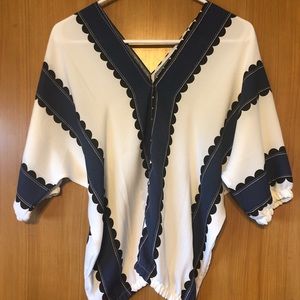 Striped Long Sleeve Blouse from Shein
